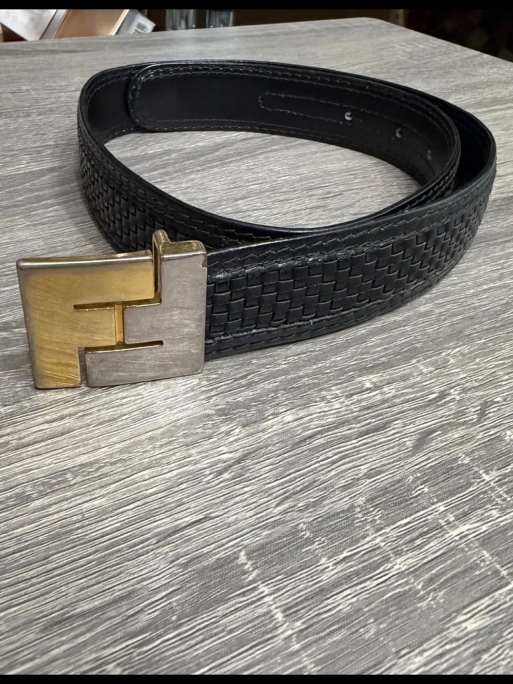 Fendi Two-Toned Black Belt